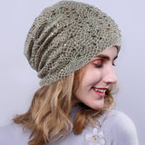 Knitting,Cutout,Beanie,Breathable