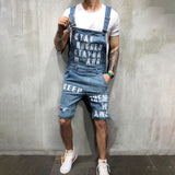 Men's,Jumpsuits,Shorts,Summer,Street,Distressed,Denim,Overalls,Hiking,Travel,Holiday