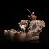 Pottery,Crafts,Lotus,Backflow,Incense,Burner,Holder,Censer,Cones