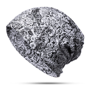 Unisex,Cotton,Blossom,Print,Turban,Beanie,Scarf