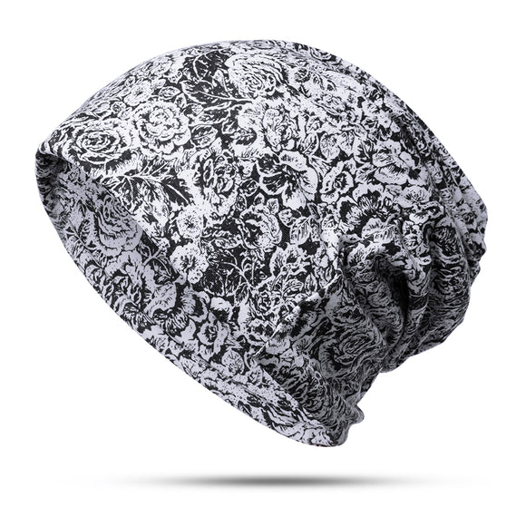 Unisex,Cotton,Blossom,Print,Turban,Beanie,Scarf