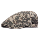 Washed,Cotton,Camouflage,Beret,Newsboy,Buckle,Adjustable,Outdoors,Sunshade,Forward