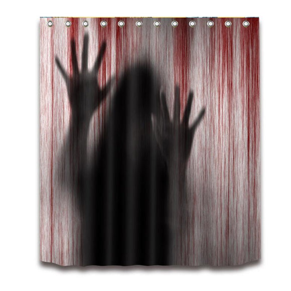 Halloween,Shower,Curtain,Blood,Hands,Curtain,Scary,Spooky,Bathroom,Curtain