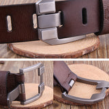 KCASA,Genuine,Leather,Men's,Casual,Waistband,Waist,Strap,Smooth