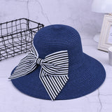Fashion,Outdoor,Summer,Protection,Brimmed,Floppy,Bowknot,Women