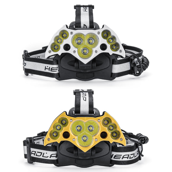 2xLED,Headlamp,Super,Bright,Modes,Rechargeable,Emergency,Light,Outdoor,Running,Cycling