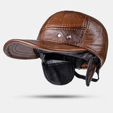 Genuine,Leather,Thickness,Cotton,Protection,Large,Windproof,Baseball