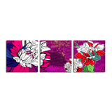 Miico,Painted,Three,Combination,Decorative,Paintings,Botanic,Lotus,Decoration