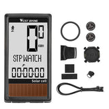 BIKING,Large,Screen,Wireless,Solar,Energy,Computer,Multifunction,Waterproof,Languages,Cycle,Bicycle,Speedometer,Odometer