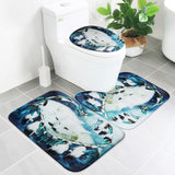 B68916,White,Dream,Catcher,Bathroom,Shower,Curtain,Toilet,Cover,Floor