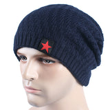 Thick,Velvet,Lining,Knitted,Winter,Outdoor,Skull,Beanie