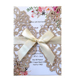 10Pcs,Wedding,Invitation,Greeting,Cards,Laser,Party,Invitations,Brown,Kraft,Inser