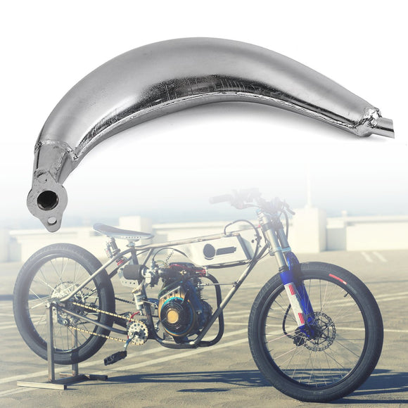 Chrome,Muffler,Exhaust,Motorized,Bicycle,Engine,Cycling,Accessories