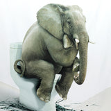 180x180CM,Elephant,Waterproof,Bathroom,Shower,Curtain,Hooks