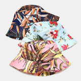 Women,Summer,Protection,Flower,Pattern,Visor,Fashion,Casual,Outdoor,Travel,Bucket
