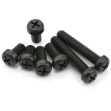 Suleve,M3NP1,50Pcs,Nylon,Screw,Black,Round,Phillips,Screw,Nylon,Standoff,Assortment