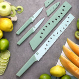 Huohou,Kitchen,Fruit,Knife,Serrated,Blade,Watermelon,Knife,Grade,Coating,Resin,Handle,Knife