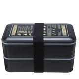 Double,Layer,Lunch,Storage,Container,Microwave,Portable,Bento