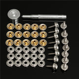 47pcs,Metal,Canvas,Buckle,Quick,Fastener,Buttons,Screws