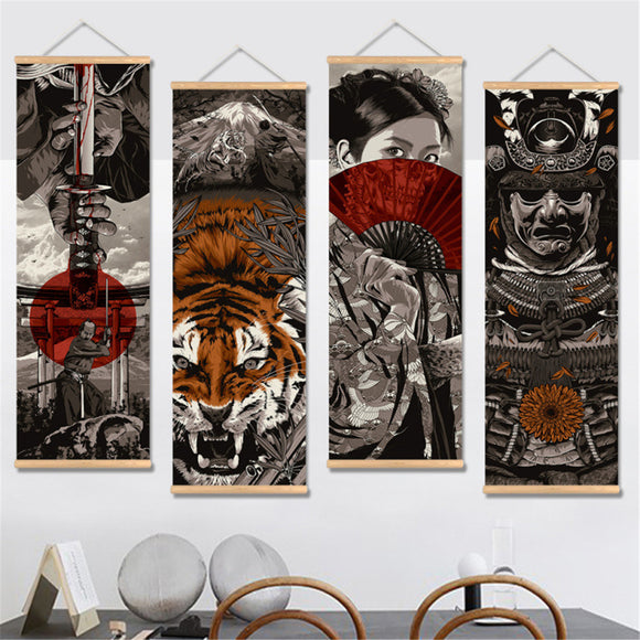20x60cm,Ukiyoe,Canvas,Paintings,Poster,Hanging,Picture,Decor