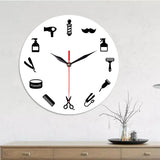 Emoyo,ECY027,Creative,Haircut,Pattern,Clock,Clock,Office,Decorations