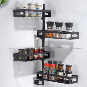 Jiexing,Layers,Rotating,Spice,Adjustable,Height,Kitchen