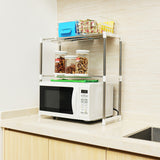 Layers,Microwave,Stainless,Steel,Kitchen,Storage,Shelf,Container,Kitchen,Storage