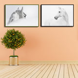 Miico,Painted,Combination,Decorative,Paintings,Black,White,Horse,Decoration