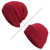 Winter,Plain,Thicken,Brimless,Knitted,Curlable,Earmuffs,Slouch,Beanie