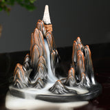 Reverse,Waterfall,Smoke,Incense,Burner,Incense,Burner,Cones