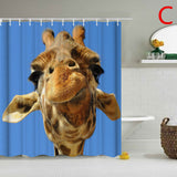 Giraffe,Animal,Waterproof,Bathroom,Shower,Curtain,Bathroom,Cover,Floor