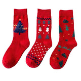 Pairs,Women's,Socks,Snowman,Pattern,Stocking,Breathable,Socks