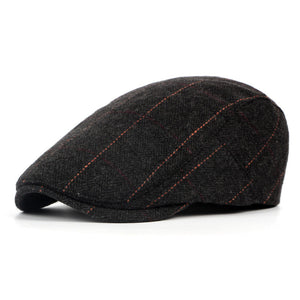 British,Style,Classic,Plaid,Beret