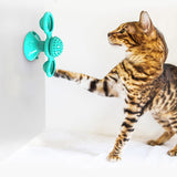 Interactive,Puzzle,Training,Around,Windmill,Turntable,Catnip,Tease,Scratching,itching,Brush