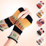 Women,Christmas,Winter,Knitting,Fingerless,Gloves,Christmas