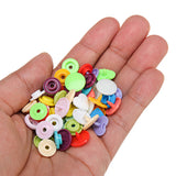 Colors,150Pcs,Plastic,Resin,Fastener,Heart,Buttons,Cloth,Craft,Storage