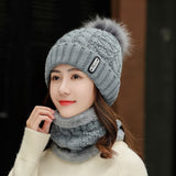 Thick,Beanie,Earmuff,Knitted,Scarf