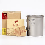 Keith,Ti3204,450ml,Folding,Handle,Antibacterial,Lightweight,Water,Camping,Picnic,Tableware