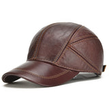Collrown,Winter,Genuine,Leather,Baseball,Earflap,Muffs,Windproof,Outdoor,Trucker