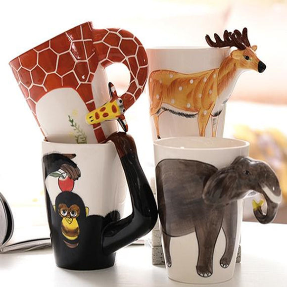 Ceramic,Animal,Cartoon,Painted,Coffee