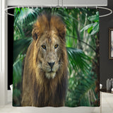 Bathroom,Decor,Shower,Curtain,Tiger,Prints,Polyester