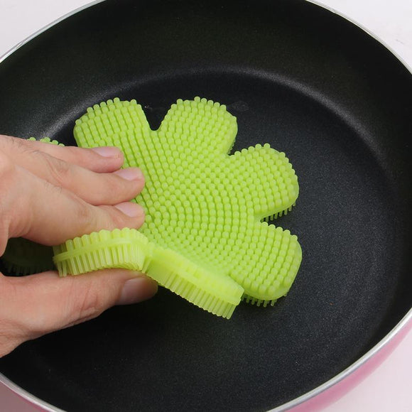 KCASA,Flower,Shape,Silicone,Vegetable,Fruit,Cleaning,Brush,Resistant,Coaster