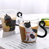 Glass,Cartoon,Children's,Creative,Handle,Coffee,Transparent,Juice,Drink