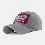 Cotton,Washed,Embroidery,Letter,Pattern,Patch,Solid,Color,Casual,Baseball