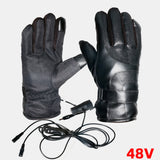 Unisex,Charging,Heating,Outdoor,Winter,Electric,Riding,Waterptoof,Windproof,Leather,Gloves