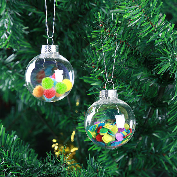 Christmas,Clear,Baubles,Shatterproof,Seamless,Plastic,Decor,Gifts
