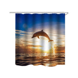 Dolphin,Pattern,Shower,Curtain,Waterproof,Fabric,Accessory,Printing,Ocean,Curtain