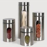 Stainless,Steel,Storage,Coffee,Sugar,Kitchen,Glass,Canister,Container,Kitchen,Storage,Container