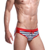 SEOBEAN,S5241,Swimming,Trunks,Stripe,Swimming,Pants,White,Stripes