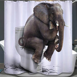 180x180CM,Elephant,Waterproof,Bathroom,Shower,Curtain,Hooks